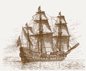 Le navire amiral suédois Mars, avant la bataille de Gotland-Öland